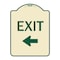 Signmission Parking Lot Exit Left Arrow Heavy-Gauge Aluminum Architectural Sign, 18" L, 24" H, TG-1824-23422 A-DES-TG-1824-23422 - alternate 1